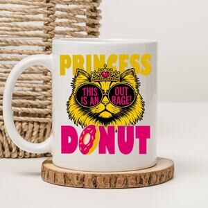 Dungeon Crawler Carl 15 oz Mug Coffee Cup Donut Cat Funny Novel Book 15